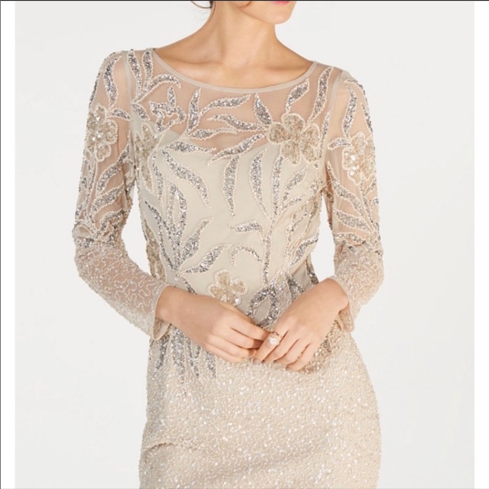 Adriana Papell Beaded Long Dress size 16
